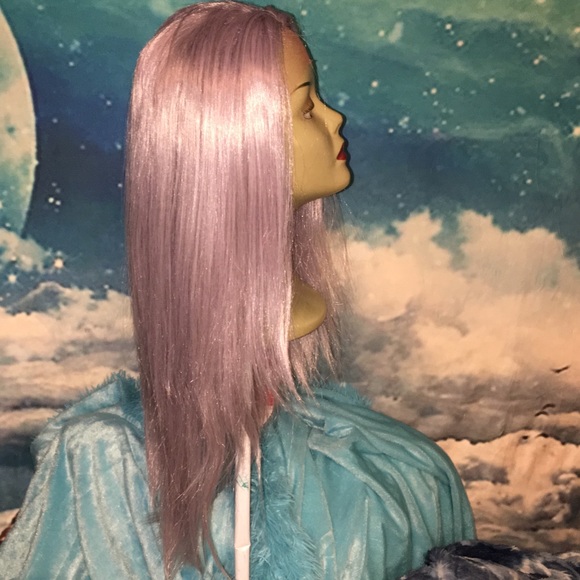 Brilliant Silver Violet Long&Layered,LaceFront Wig main image 7